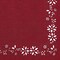 Threadmade Home Poinsettia Noel Laser Cut Placemats, Set of 4, Red - 13"W x 19"L